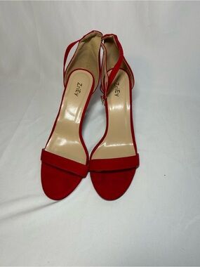 ZriEy Red Stiletto Heels Women’s 10 Ankle Strap Open Toe Sandals